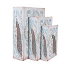 Scatola immagazzinaggio Blu Verde (3) 27x22x7 / 22x17x6 / 17x12x4 cm