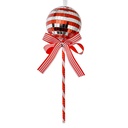 Decorazione Natalizia Pendente Lecca lecca Rosso Color argento Ø 9x25 cm