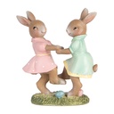 Image de décoration Lapin Beige Rose 8x3x8 cm