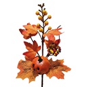 Decoration branche avec de la Citrouille Orange 38 cm
