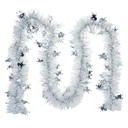 Décoration guirlande Noël Blanc Couleur argent 200 cm