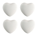 Poignée de porte set de 4 Blanc Ø 4x3/6 cm
