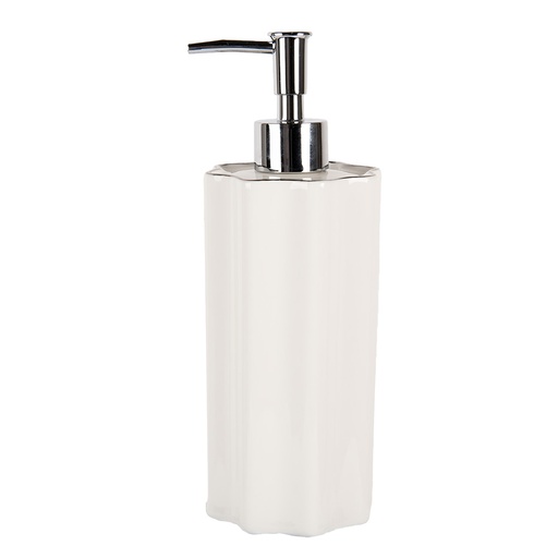 Clayre & Eef Distributeur de savon 475 ml Blanc Céramique