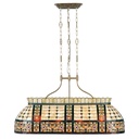 Suspension Tiffany Beige, Vert 115x34x141 cm E27/max 4x60W