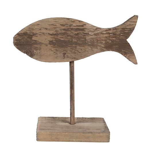 Deko Fisch Braun 20x8x20 cm