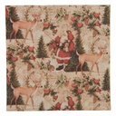 Papierservietten Beige Rot 33x33 cm (20)