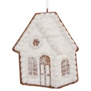 Décoration pendante d'un maison Blanc Marron 9x1x10 cm