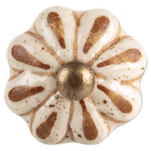 Doorknob Beige Brown Ø 4x3 cm / S4 cm