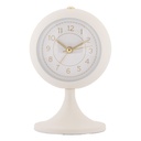 Alarm Clock Analog White 9x8x14 cm / 1xAA