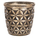Porte-lampion en verre Fleurs Marron Ø 9x9 cm