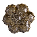 Decorative bowl Flower Brown Beige Ø 17x4 cm