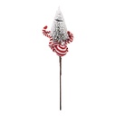 Decorazione Natale Bianco Rosso 12x9x38 cm