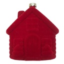 Boule de Noël Rouge 8x5x10 cm