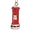 Pendentif de décoration Boîte aux lettres Rouge Blanc Ø 2x4 cm