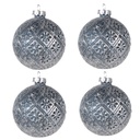 Christbaumkugel (set 4) Blau Ø 8x8 cm
