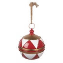 Décoration Boule de Noël Rouge Blanc Ø 31x36 cm