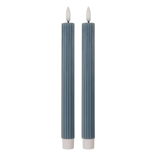Kaars met LED set van 2 Ø 2x25 cm / 2xAAA