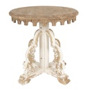 Side Table Round Brown Beige Ø 80x81 cm