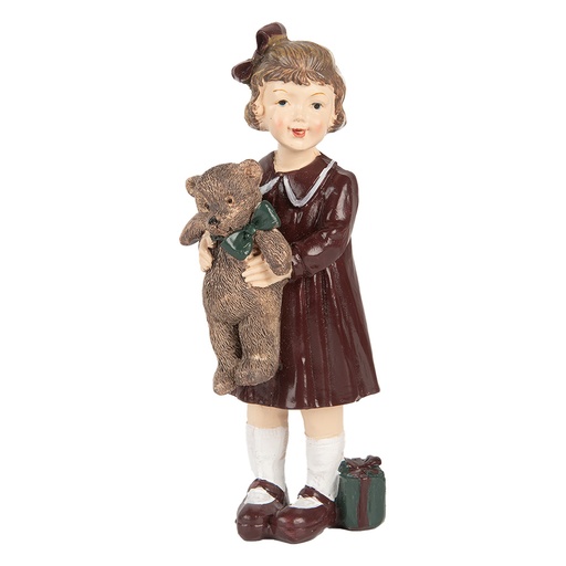 Christmas Decoration Child Brown Green 6x5x15 cm