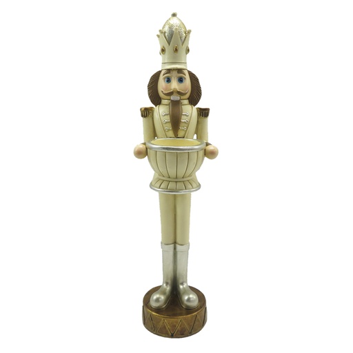 Christmas Decoration Statue Nutcracker Beige Brown 9x7x30 cm