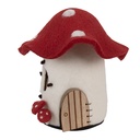 Casa di Feltro Biancio Rosso 20x20x18 cm