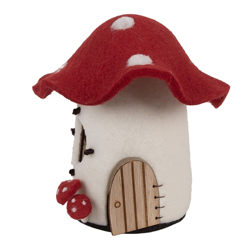 Casa di Feltro Biancio Rosso 20x20x18 cm
