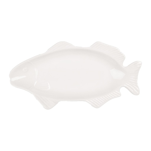Bol de soupe Poisson Blanc 30x15x3 cm