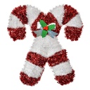Decorazione Natalizia bastoncini di zucchero Rosso Bianco 32x3x36 cm