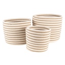 Paniers de rangement (set de 3) Beige, Marron Ø 26x21 / Ø 26x21 / Ø 19x18 cm