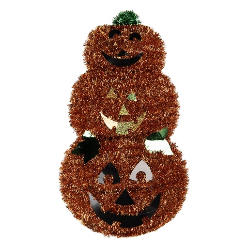 Wall Art Pumpkin Orange Black 30x6x54 cm