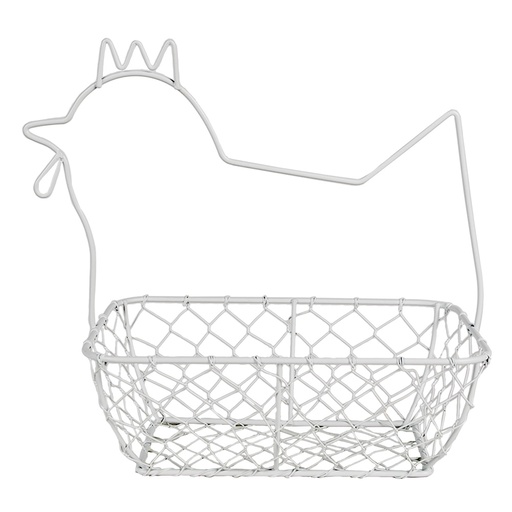 Basket Chicken White 27x16x27 cm