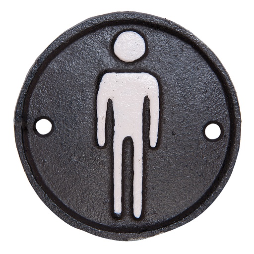 Mens Toilet Sign Brown Ø 8x1 cm