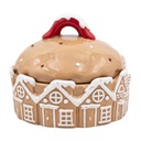 Storage Jar with Lid Brown White Ø 16x13 cm
