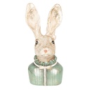 Image de décoration Lapin Beige, Vert 19x11x17 cm