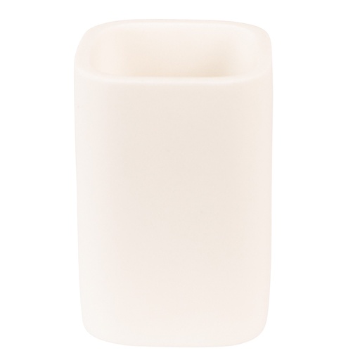 Clayre & Eef Tandenborstelhouder 7x7x10 cm Wit Keramiek