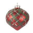 Boule de Noël Rouge Vert Ø 8x8 cm