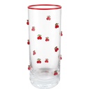 Verre d'eau Transparent Rouge Ø 6x15 cm / 350 ml
