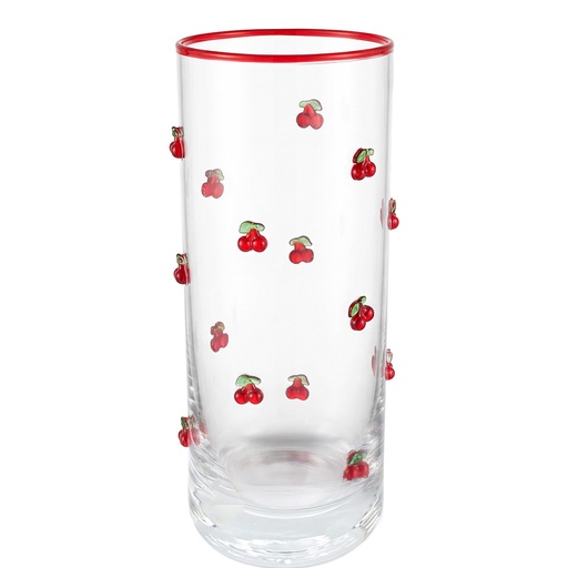 Verre d'eau Transparent Rouge Ø 6x15 cm / 350 ml