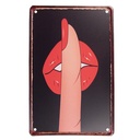 Wanddeko Rot, Braun 20x1x30 cm