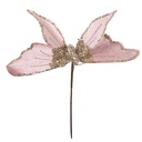 Décoration de Noël Papillon Rose Couleur or 11x5x36 cm