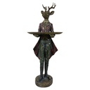 Decoratie hert met schaal 19x17x60 cm
