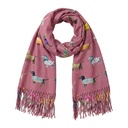Sjaal 70x180 cm roze