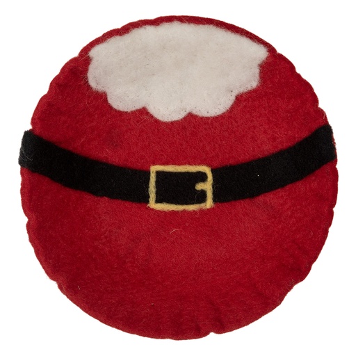 Ciotola in Feltro Babbo Natale Rosso Bianco Ø 18x4 cm
