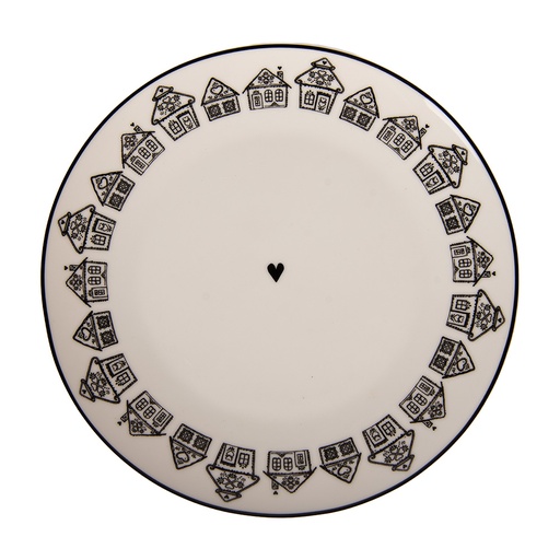 Assiette pour le Petit Déjeuner Beige Marron Ø 20x2 cm