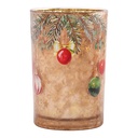 Porta tealight Marrone Verde Ø 12x18 cm