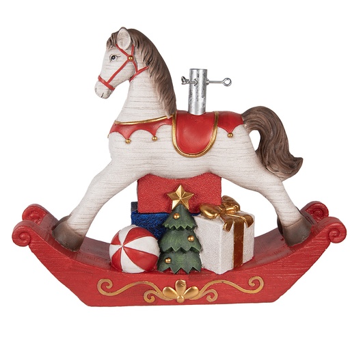 Support d'arbre de Noël Blanc Rouge 73x21x61 cm