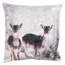 Cushion Cover White Grey 45x45 cm