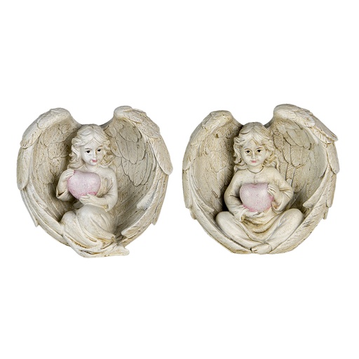 Deko Engel Beige (2) 10x6x10 cm