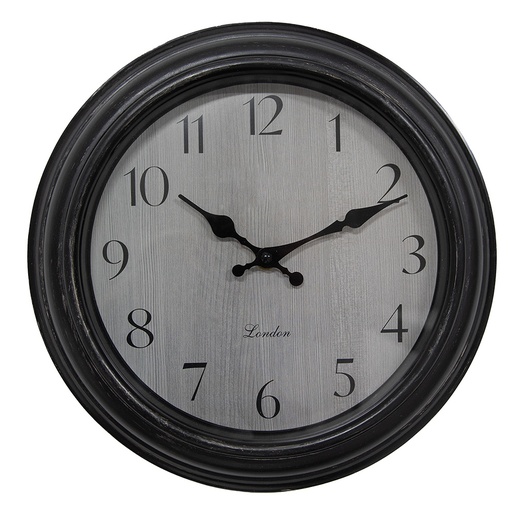 Wall Clock Black Grey Ø 30x4 cm / 1xAA