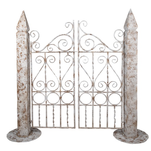 Decorative gate White 163x40x157 cm